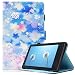Produktbild Hülle für Amazon Fire HD 10 (7th Gen/ 5th Gen, 2017/ 2015 Modell), Niedlich Schlank PU Leder Weiches TPU Inner, Ständer Smart Cover Auto Schlafen/Wecken für Kindle Fire HD 10", Blütenblatt-Regen