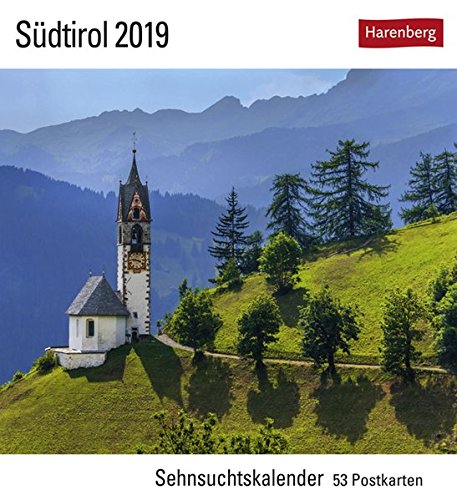 Südtirol - Kalender 2019: Sehnsuchtskalender, 53 Postkarten