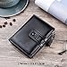 Produktbild KIKBLW Herren bi-fold Wallet, Doppel Reißverschluss Schnalle Leder Retro Casual Mode Geldbörse Brieftasche Reißverschluss Münze Männer,Black
