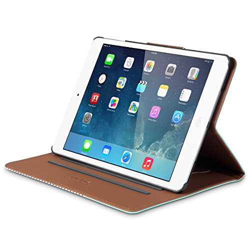 iPad Air Hülle, ULAK iPad 5 Hülle 360 Grad Rotierend Stand Smart Cover Case Schutzhülle Tasche Etui mit Auto Schlaf / Wach Funktion für Apple iPad Air/iPad 5 (Minimal Mint Stripes) - 3