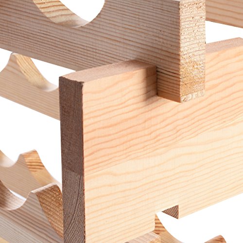 Weinregal aus Holz Flaschenregal Weinständer 72 Flaschen Holzregal Weinschrank - 6