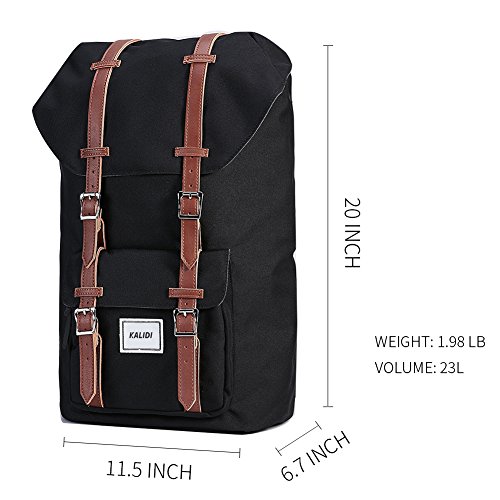 KALIDI 17 Zoll Laptop Rucksack Backpack Schulrucksack für bis zu 15.6 zoll Laptop Notebook Computer Arbeit Campus Studenten Outdoor Reisen Wandern mit Großer Kapazität - 2