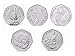 Price comparison product image Full Set Of 5 x Beatrix Potter 2016 50p Fifty Pence with Capsule Coin Holder - Uncirculated Out of Royal Mint Sealed Bag
