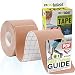 Produktbild Kinesiologie Tape Vorgeschnitten Beige | Physio Tape | Body Tape | Sportstape | 5m 25cm x 5 cm Patches | Schutz + Schnelle Regeneration In Schulter Nacken Rücken Knie Knöchel & Ellenbogen | Latexfrei