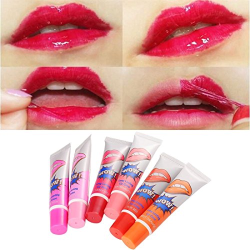 VWH 1pcs Tätowierung Magisch Farbe Abziehen Maske Tönung Lang Anhaltend Matt Wasserfest Lip Gloss lippenglanz -Lippenstift - 3