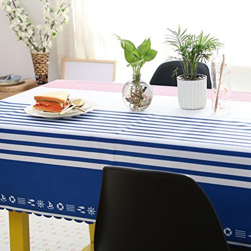 Waterproof Pvc Rectangle tablecloths,Spill proof Table cover Table cloth Disposable Anti-scalding Tea table cloth Plastic Oil-proof Table cloth-E 130x180cm(51x71inch)