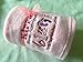 PERSONALISED PINK BLANKET WITH HOT PINK AND PURPLE EMBROIDERY. SPECIAL KEEPSAKE BABYGIFT