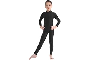 CHICTRY Bambina Body da Ginnastica Bodysuit da Balletto Jumpsuit da Ballo Tuta Sportiva Intera Abito da Danza Classica Allenamento Fitness Yoga
