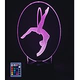 HPBN8 Ltd 3D Ginnastica Luce Della Notte Lampada 7/16 Cambiamento di Colore LED Lampada Alimentazione USB Telecomando Table D