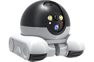 Hailerio Robot Camera Su Ruote | Wi-Fi 1080P Telecamera Robot per Animali Domestici,Controllo Remoto Via App Per Garage E Giardino Con Monitor