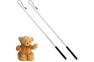 Trifletopia 2 Pcs Adjustable Puppet Handles Arm Control Rods, 8-21 inch Extendable Stainless Steel Puppets Rods, Compatible with arm puppet and jeffy puppet with stick