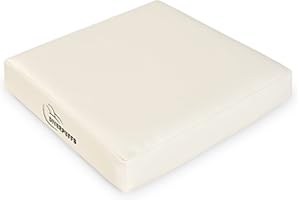 Diverpuff Cojin 100% Polipiel Desenfundable Suelo, Palets, Bancos, Sillas - Uso Interior y Exterior (Crema)
