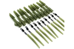 anglerholics Carp Fishing Accessories Set, Carp Rigs, Tail Silicone Safety Clips, Tackle Quick Change Swivels Rig, Anti Tangle Sleeves Fishing Leads Tail, Fishing gear, Carp Fishing Tackle