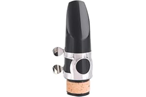 BNINETEENTEAM Boquilla para Clarinete, Boquilla para Clarinete de plástico Premium y Tapa con Juego de Abrazaderas para Accesorios de Clarinete Reemplazo de Boquilla para Clarinete Duradero y Estable