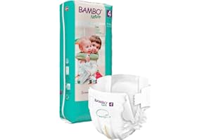 Bambo Nature Premium Eco Nappies, Eco-Labelled Sustainable Nappies, Enhanced Leakage Protection, Secure & Comfortable Baby Nappies, Secure & Comfortable - Size 4 Nappies (15-31lb/7-14 kg), Maxi, 48PK