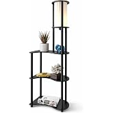 Siyah Lambader 120 cm | Modern Minimalist Dekoratif Yer Lambası | E27 LED Uyumlu | Geniş Tabanlı Salon Yatak Odası Ofis Lamba