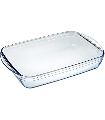 Pyrex Glas-Backformen Set – 2 Stück, Getönt Aquamarin, BPA-freie Deckel, Ofenfest