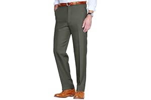 Chums Men's Formal Elasticated Trousers Comfort Fit Pants Smart Trousers for Men