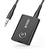 TROND 2-in-1 Bluetooth V5.0 Transmitter Receiver/Wireless 3.5mm Audio Adapter (AptX Low Latency for Both TX & RX, 2 Devices S
