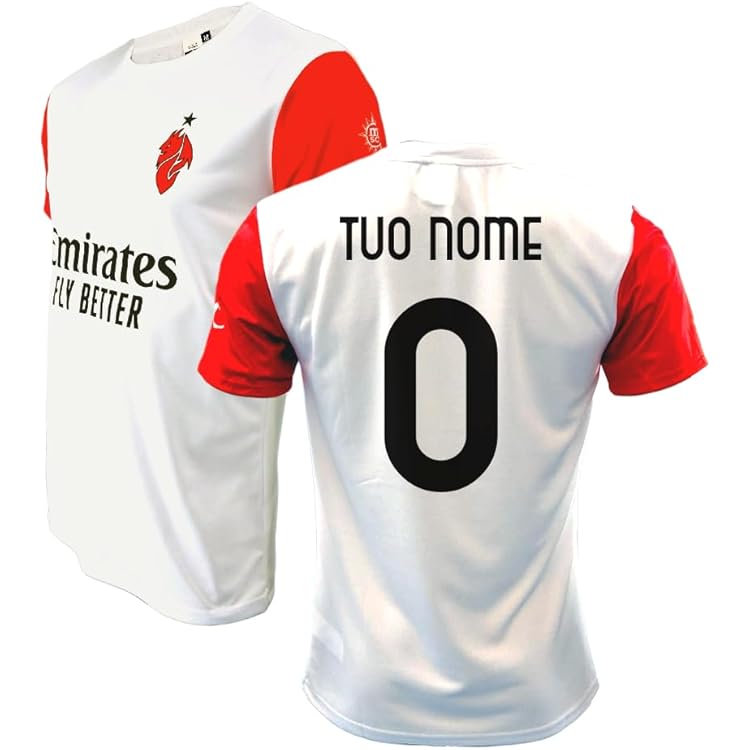 Kit Maglia Milan Ronaldinho 80 Completo Calcio Autorizzato Kit Maglia Milan Ronaldinho 80 - Maglia, Pantaloncini E Calzettoni Rosseneri Ufficiali Completo Milan Personalizzato - Foto 9