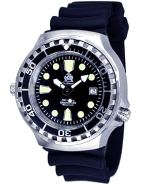 Profi Taucher Uhr m. Automatik Werk Saphir Glas Helium Ventil von Tauchmeister T0046