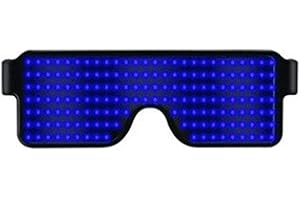 ALEOHALTER Led Glow Glasses, Light Up Rave Glasses Glow In Dark Flashing Sunglasses Eyewear for Men Women Kids, USB Rechargeable Glowing Eyeglasses Luminous Glasses for Nightclub Festival Birthday