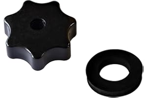 BISOMO SET Sterngriffmutter Rändelmutter M6 mit Druckscheibe schwarz für Simson