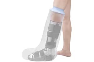 AMSGANK Protection Platre Jambe Adulte, Protège-plâtre Jambe Etanche et Réutilisable Protection Jambe Douche Protecteur de Bandage Sac Douche Platre pour la Jambe Cassée, le Pied