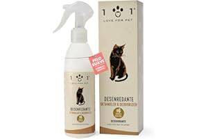 101 LOVE FOR PET Desenredante y Desodorante para Gatos, 250ml - Acondicionador Natural Spray, Afloja Nudos, Suaviza el Pelo y Perfuma - No Requiere Aclarado y Agua - Apto para Todo Tipo de Pelo, Línea 101
