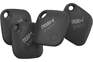 RSH Android Bluetooth Tracker Tag, Autorizado por Google, Key Finder, Luggage Tracker, Localizador de Objetos Compatible con Google Localizador App, Smart Tracker 4Pack