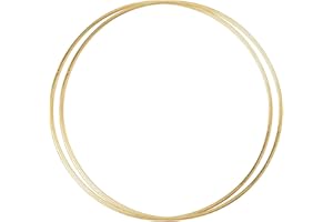 Anneome Metal Hoop Rings 2pcs Dream Catcher Material Metal Decor House Decorations for Home Metal Wreath Ring Metal Dreamcatcher Metal Wind Chimes Abrazaderas De Metal Macrame Hoop Rings