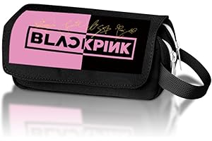 MIFKLMV Astuccio per Matite Blackppinkk Astuccio Portapenne Multifunzione Astuccio per Studenti, Grande Capacità Matita Borsa,Cosmetici Borse Pencil Holders Forniture di Cancelleria per Ufficio Scuola -A