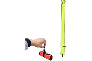 HPLSZCN Boa Segnaletica Gonfiabile per Immersione, Alta visibilità con Strisce Riflettenti, Nera, Taglia Unica