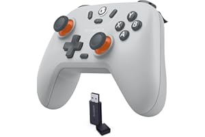 GameSir Nova Lite Wireless Controller – 2.4G & Bluetooth Gamepad for Windows PC, iPhone, Android, Switch & Steam Deck – Hall Effect Triggers, Turbo Function, Rumble Vibration (Ash Gray)