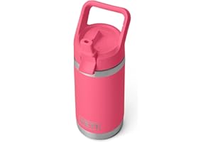 YETI Rambler Jr Kids Bottle, Vacuum Insulated Stainless Steel Bottle with Straw Cap, Tropical Pink, 12 oz (355 ml)
