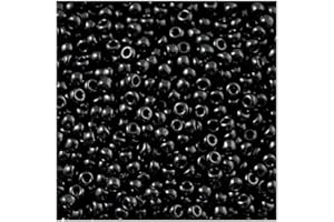 BOHEMIA CRYSTAL VALLEY 5 g TOHO Round Seed Beads Rocailles, size 15/0, Opaque Jet (# 49), Japan, Glass