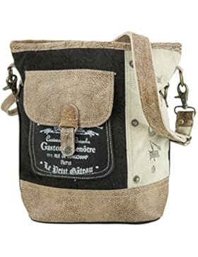 Sunsa Damen Herren kleine Umhängetasche Schultertasche Crossbody Tasche Canvastasche in retro Style Vintagetasche