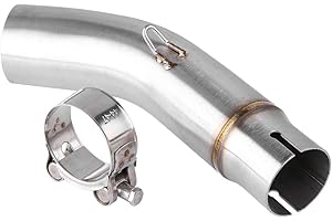 KIMISS Motorcycle Exhaust Pipe,51mm/2.01" Exhaust Middle Pipe Link Stainless Steel Exhaust Mid Pipe Slip On Exhaust Adapter Connector for GSR750 2011-2015