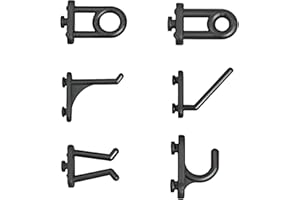 MOBILA Ganci per pannello forato porta utensili e accessori tecnologici, per organizzare studio officina garage, Forme assortite, Kit 36 pezzi