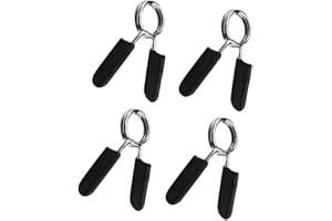 LUKDUNG 4 sztuki zacisków sprężynowych do hantli zaciskowych do sztangi długiej, sztangi fitness, ćwiczeń, podnoszenia ciężarów, 28 mm