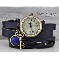 Lapis Lazuli - Echtleder Armbanduhr