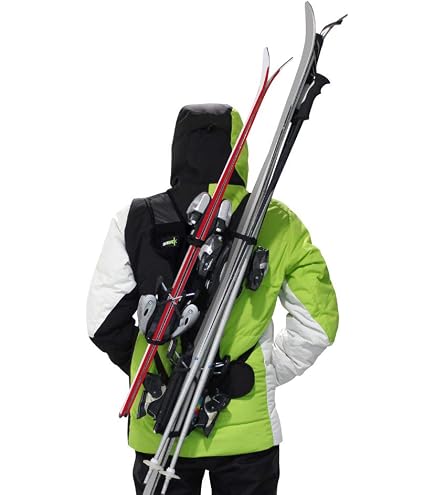 Sangle De Transport Pour Skis Et Bâtons - Bandoulière Réglable En Nylon - Lot De 2