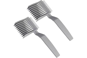 REQAG 2 Pezzi Barber Fade Comb Flat Top Pettine Pettine per Capelli Curvo Pettine di Posizionamento Professionale per Salone, Parrucchiere