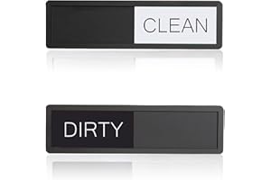 GlamRays Brudny Sauber magnes do zmywarki do naczyń, do zmywarki do naczyń, magnes do zmywarki (czarno-biały)