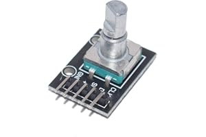 YUNIQUE GREEN-CLEAN-POWER - Rotary Encoder Module KY-040 | For Raspberry Pi and Arduino | Rotatable and Pressable | Infinite Use | Controller for Light Sensor, Metal