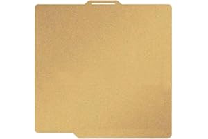 HzdaDeve PEI - Plaque de construction flexible en acier à ressort - Pour imprimante 3D - 257,5 x 257,5 mm - Pour imprimante 3D - Doré