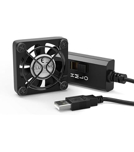 Lot De 2 Mini Ventilateurs 4010 DC 5V USB - Silencieux, 5000 Tr/min - Pour Refroidissement Ordinateur, Imprimante 3D, Boîtier électronique - 11