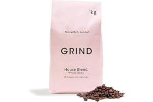 Grind House Blend Specialty Coffee Beans – 1kg Bag – Medium Roast – Suitable for All Coffee Machines – 100% Arabica – Barista Quality – Freshly Roasted in UK