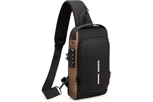 Gutriff Zaino a Monospalla in Oxford per Uomo e Donna, Borsa a Petto e Tracolla con Multitasche per Lavoro, Ciclismo, Moto, Sport e Viaggio