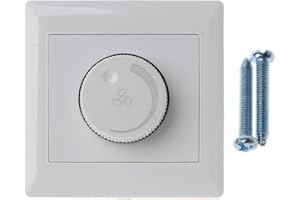 Rtengtunn Regolatore di Regolazione della velocità della Ventola a soffitto con Regolazione 220V Interruttore dimmer a Pulsante a Parete